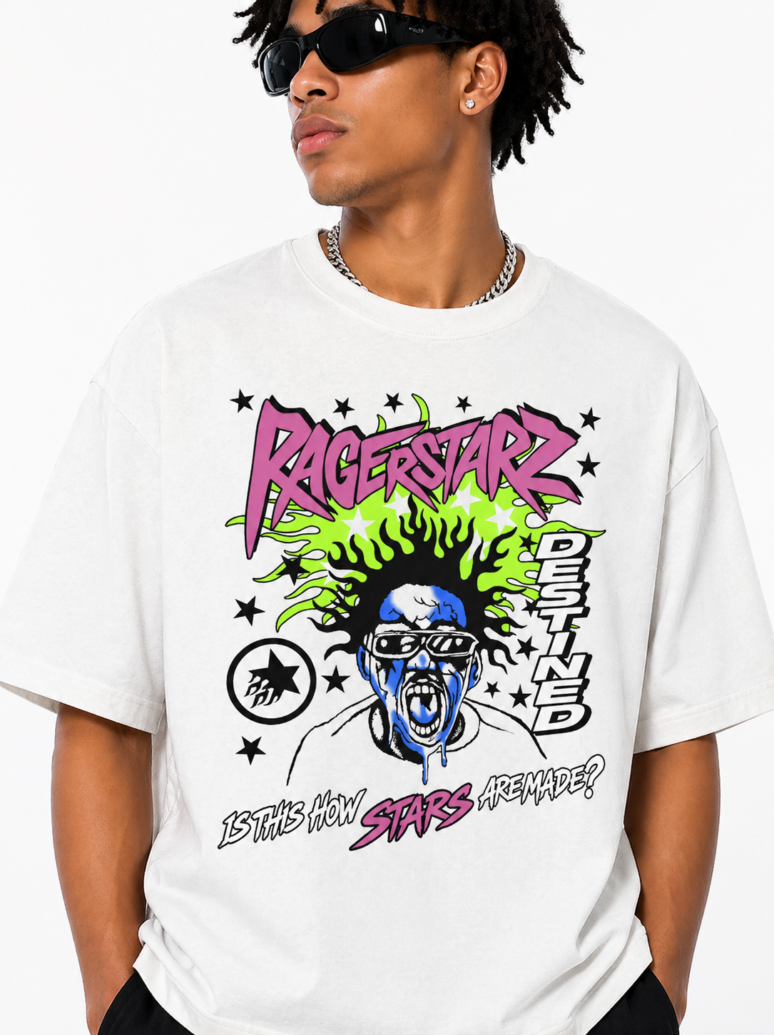 "IS THIS HOW STARS ARE MADE?" Oversized Graphic Tee