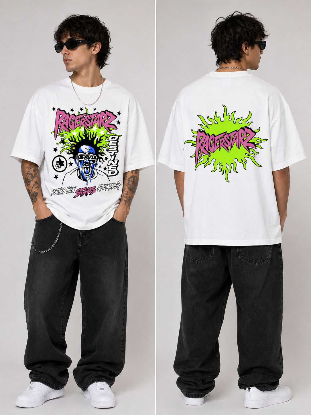"IS THIS HOW STARS ARE MADE?" Oversized Graphic Tee